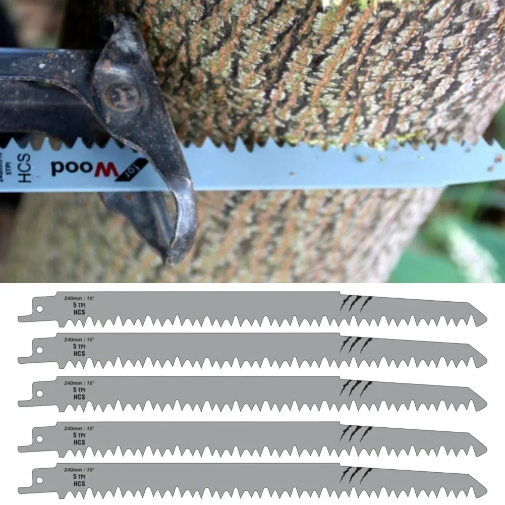 Wood Pruning Saw S1531L 1/3/5 Pc 240mm High Carbon Steel Reciprocating Saw Blades Wood And PVC Pipe Cutting