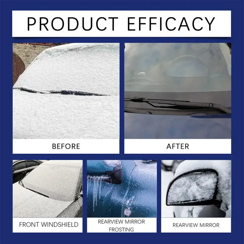 Deicer Spray For Car Windshield Deicer Spray Window Snow De-Icer Frost Remover Ice Melt Fast Acting Melts Ice