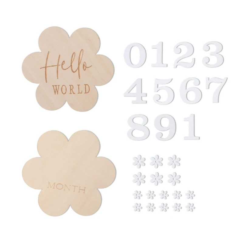 

Baby Monthly Souvenir Card Pregnancy Record Card Double Sided Growth Photo Card D7WF