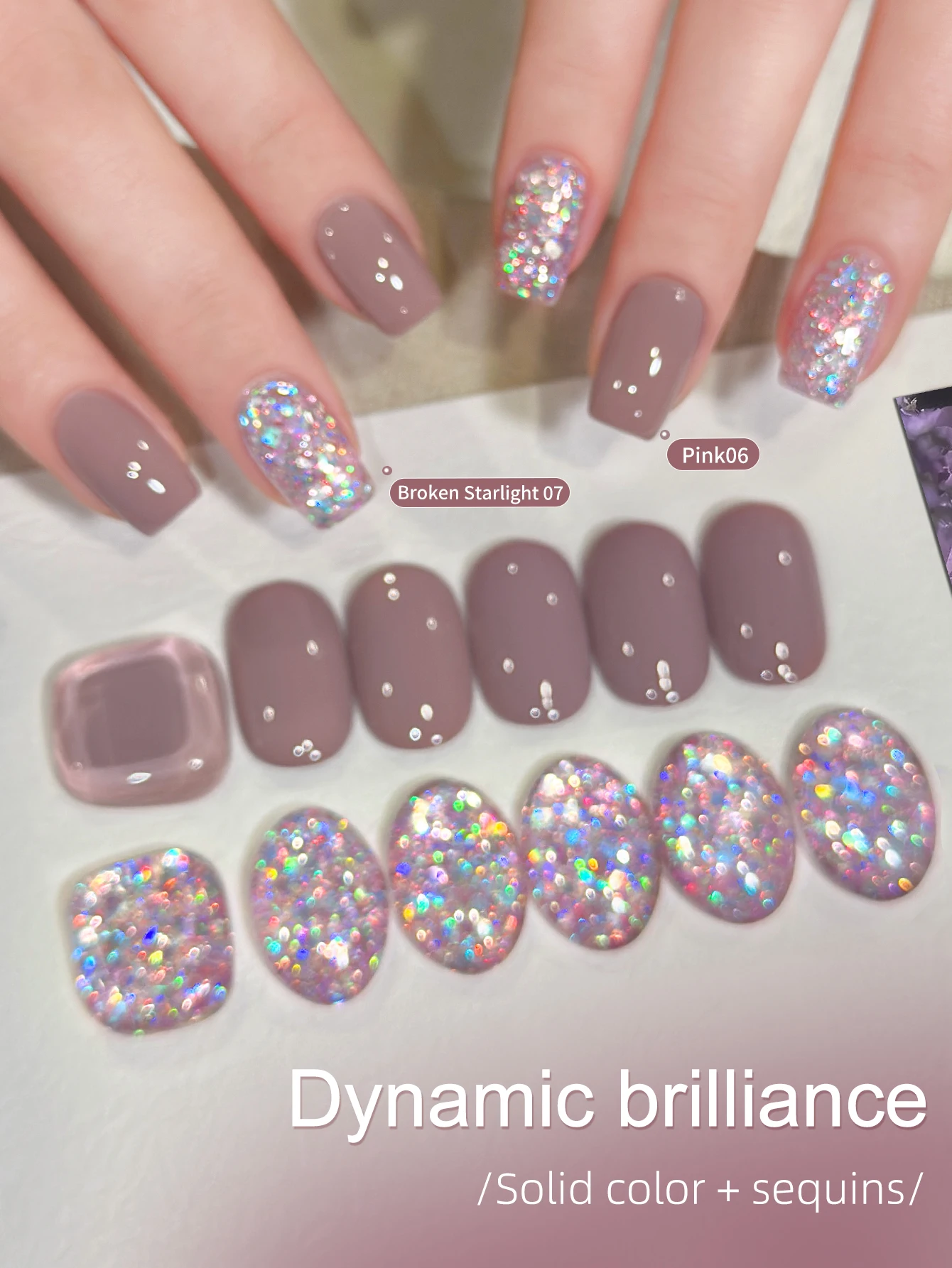 Radiant Pink & Purple Glitter Gel Nail Polish Duo - Long-Lasting, Salon-Quality Shine