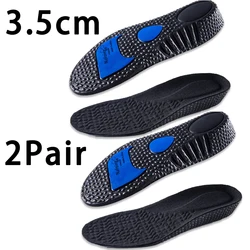 ElevatePlus Comfort Insoles: Breathable Memory Foam Heel Lifts for Enhanced Support and Athletic Performance (3.5CM - Black - 2Pair)