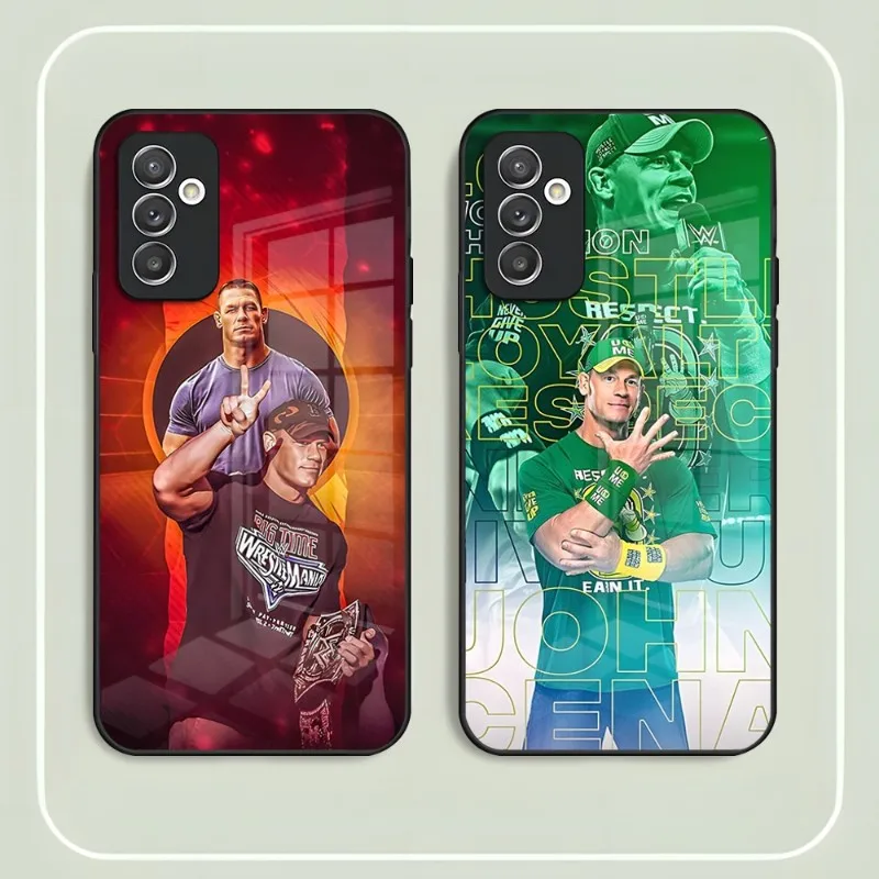 Wrestling Star John Cena Custodia Per Telefono In Vetro Temperato Per Samsung S23 S22 S21 S30 S20 Pro Ultra Plus S7Edge S8 S9 S10E Plus Cover