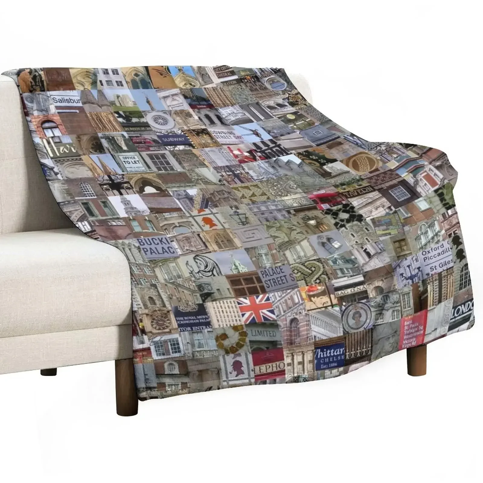 

London, England Throw Blanket Bed linens Thermal warm winter Plaid on the sofa Blankets