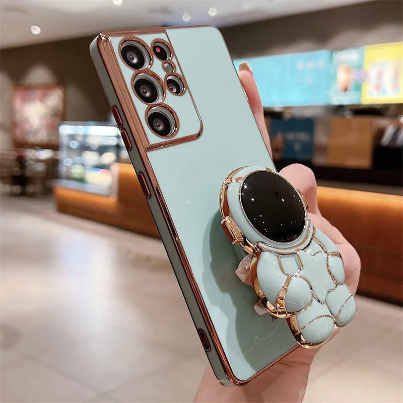 galaxy s22 ultra wallet case Cute 3D Astronaut Stand Holder Phone Case For Samsung Galaxy S22 Ultra A53 A52 A72 A32 A32 5G S21 S20 S10 Plus S20FE Note 20 10 classic galaxy s22 ultra case