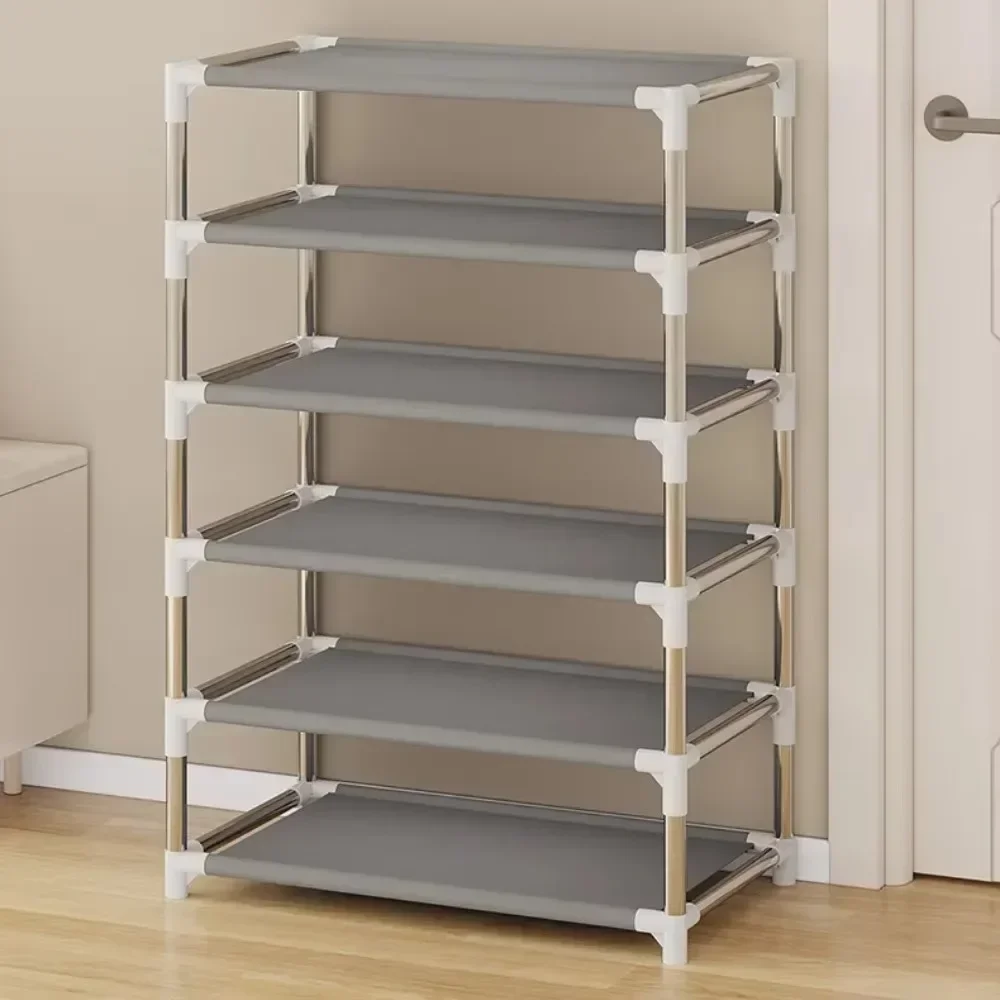 Shoe Rack Dust-proof Shoe Rack Multi-layer Simple Sneakers Rack Economical Indoor Strong Load-bearing Space Saving Fabric Storage Shelf