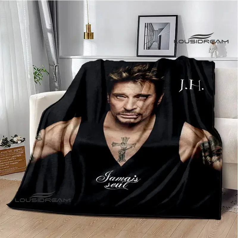 French rock star Johnny Hallyday blanket picnic blanket vintage blanket home travel bed blanket thin blanket birthday gift 6