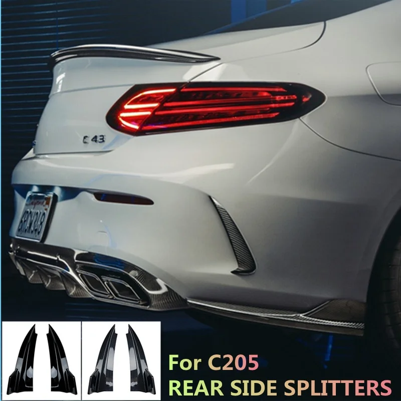 

Боковые разветвители для заднего бампера Mercedes Benz C-Class Coupe C205 C200 C250 C260 C300 C43 C63 AMG аксессуары 2015-2021