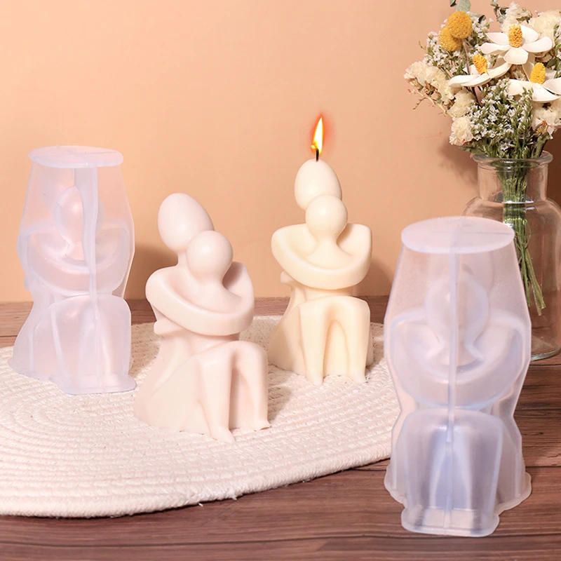 Large Human Body Silicone Candle Mold Mother's Love Embrace Portrait