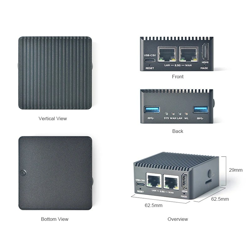 RealQvol  R5C Ĩ RK3568B2 A55  2.5G ̴ Ʈ, M.2   , , Openwrt, , , HDMI2.0