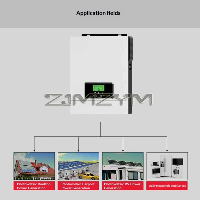 태양광 인버터 1.6KW 3KW MPPT 순수 정현파 인버터 태양광 충전 컨트롤러 12V 24V DC-230V AC 오프그리드 인버터