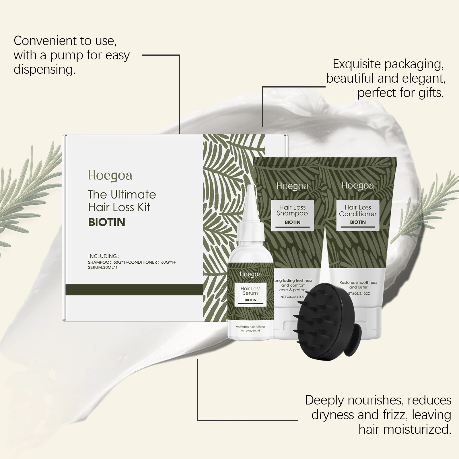 Nourishing Hair Care Set- A Daily Hair Care Set for Hydrating & Smoothing Hair Strands, Nourishing Scalp and Refreshing Scalp