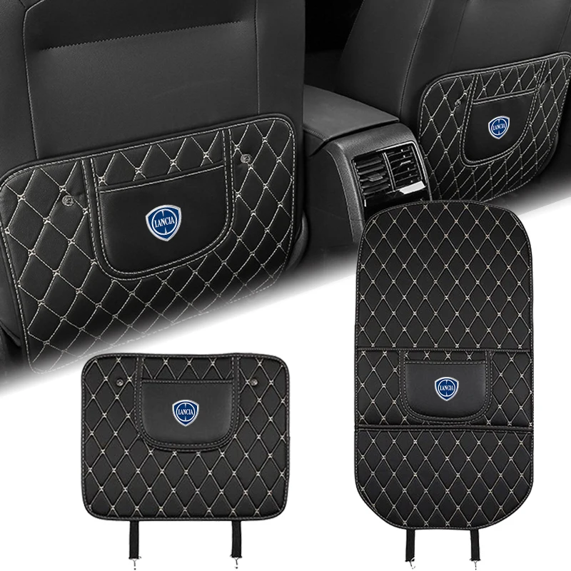 Seggiolino Auto Schienale Anti Kick Pad Tappetino Antigraffio In Pelle Per Lancia Thema Delta Musa Ypsilon Thesis Musa Voyager Ypsilon Accessori Per A