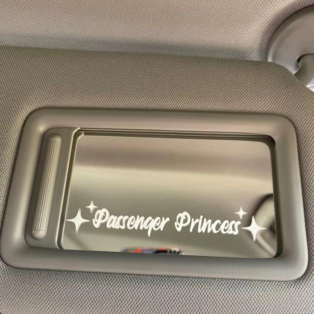 Modern Passenger Princess Star Car Mirror Sticker Decal Rear View