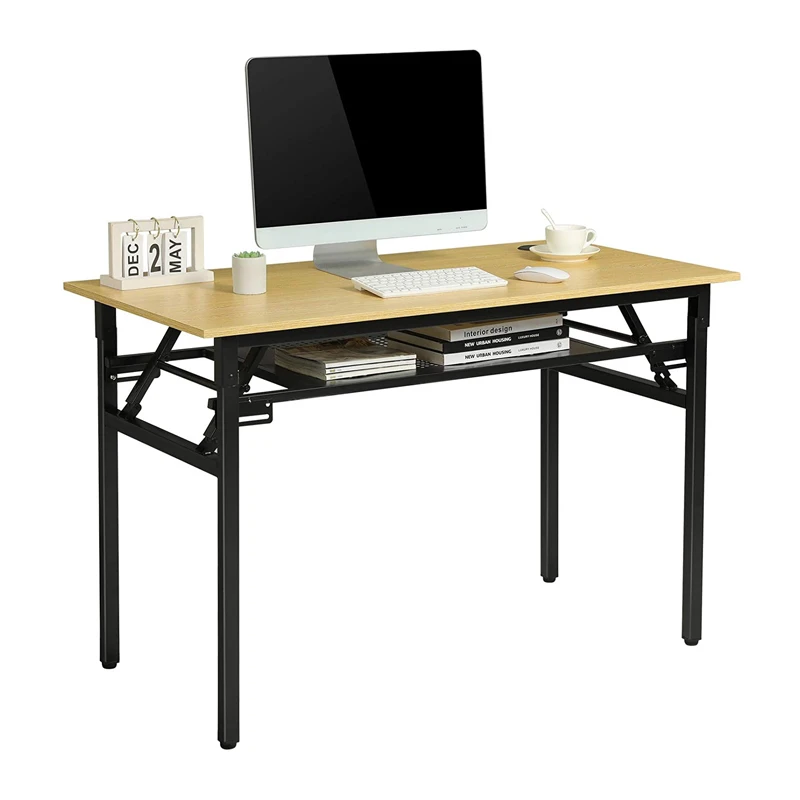 

Складной компьютерный стол для небольших мест, ученический письменный стол со слоем для хранения, для дома и офиса