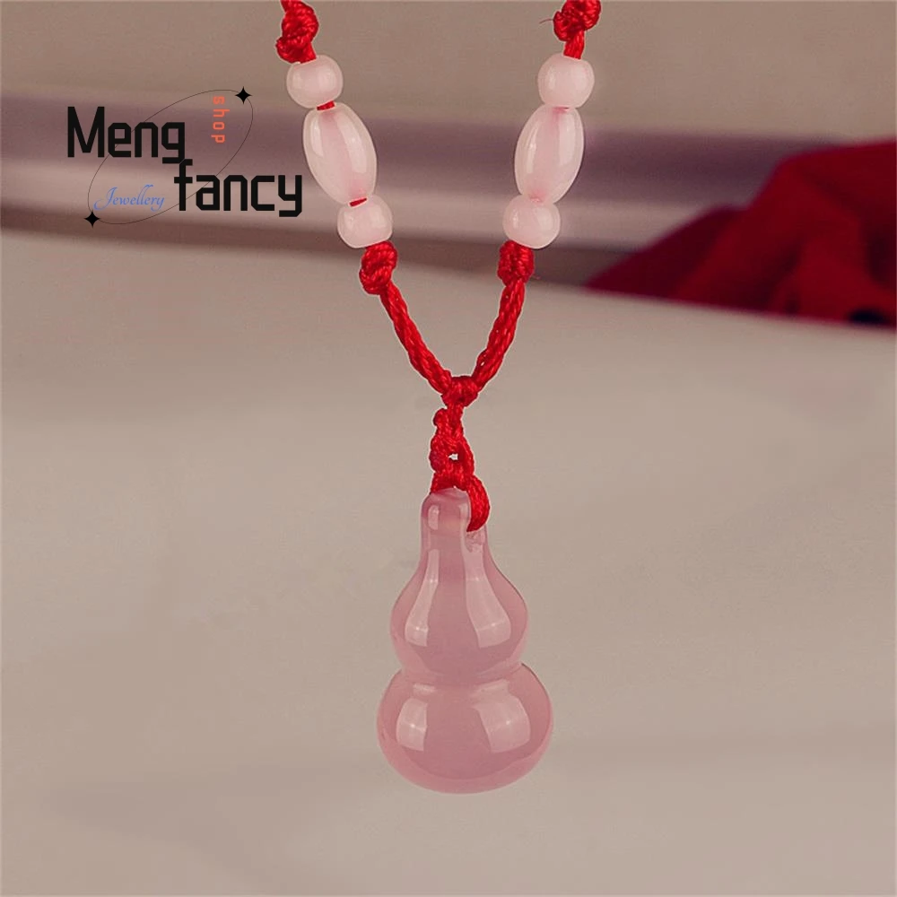 Natural Ice Chalcedony Gourd Pendant Charms Fashion Jade Fine Jewelry Men Women Luxury Holiday Gifts Amulets Mascots Souvenir