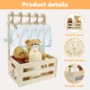 Wood Baby Shower Storage Basket Baby Toys Storage Crate with Handle Decorat Multipurpose Gift Basket for Boys Girls New Parents 5