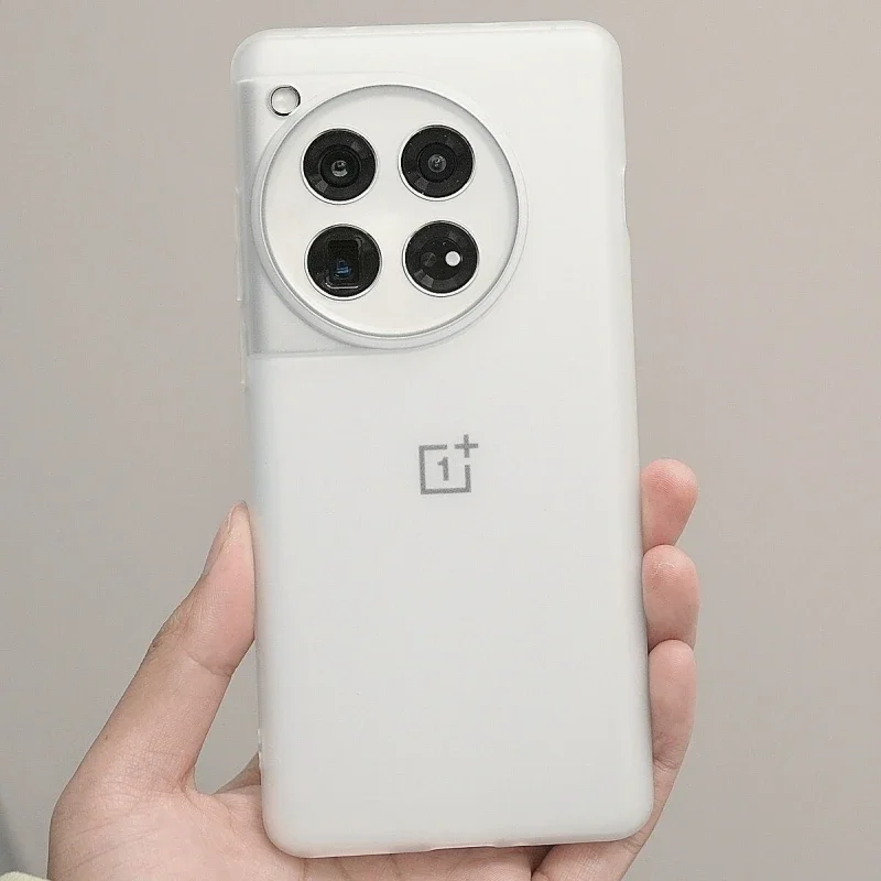 حافظة بسيطة لهاتف OnePlus 12 حافظة شفافة غير لامعة...