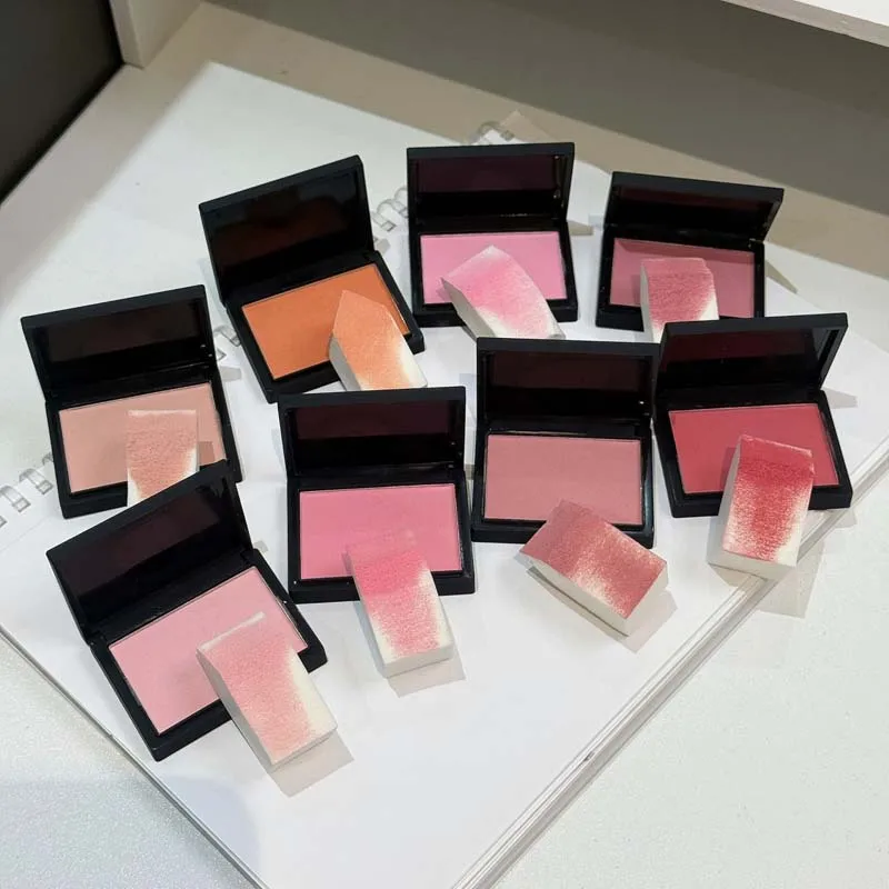 Silky Touch Monochrome Powder Blusher Natural Nude Peach Delicate Makeup Long-lasting Low Saturation Matte Facial Rouge Palette 3
