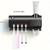 Smart Toothbrush Holder (Sleek White) - Auto Dispenser, USB Recharge, Wall - Mount, Multi - Brush, Vent, for Bathrooms 2
