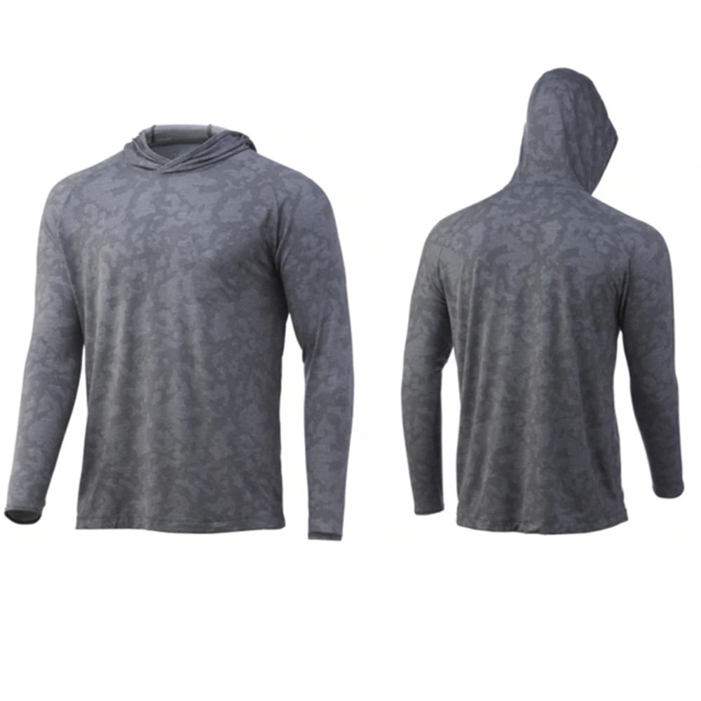 Fishing Shirts HUK Fish Clothing Long Sleeve T-shirt UPF 50 Hood Sun Protection Uv Breathable Angling Jacket Men Fishing Wear