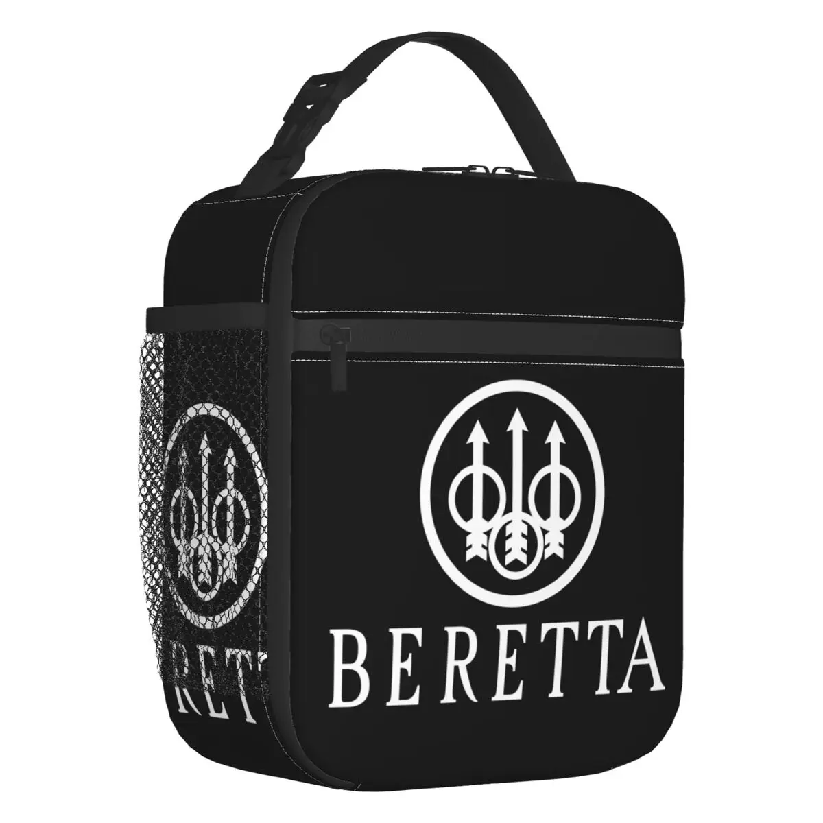 

Beretta Gun Logo Insulated Lunch Tote Bag for Women Military Resuable Thermal Cooler Bento Box Kids School Children