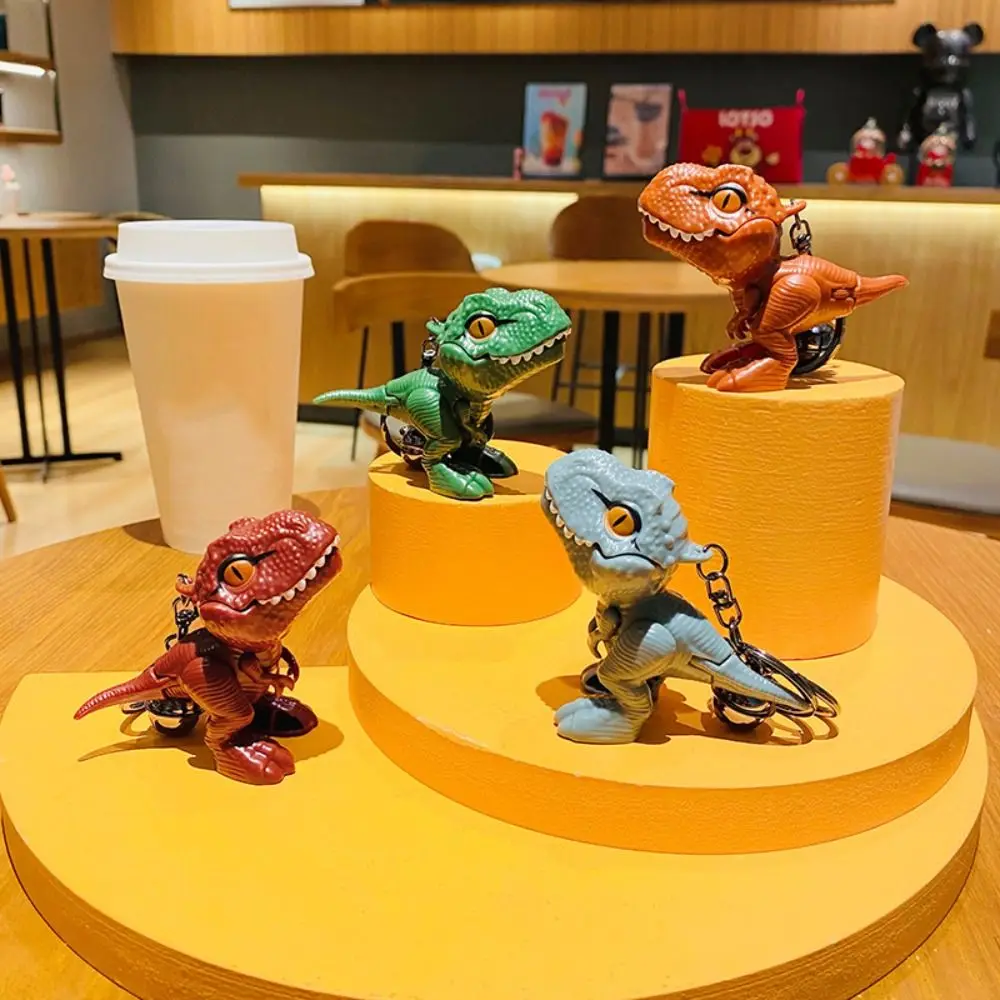 Cartoon Dinosaur Tyrannosaurus Rex Doll Portachiavi Simulato Dinosaur Tyrannosaurus Rex Doll Dinosaur Rex Bite Hand Keychain
