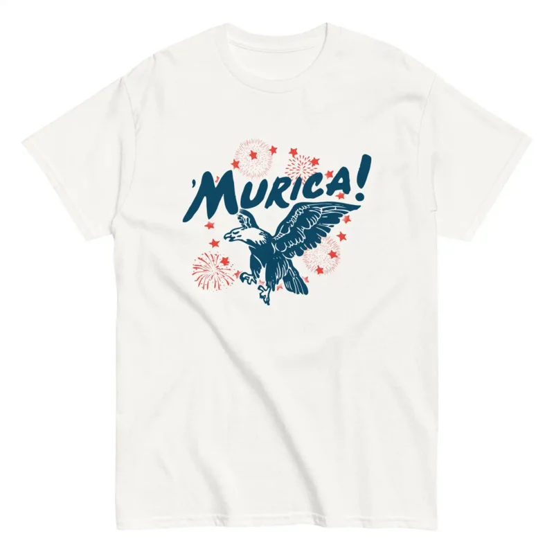 

MuricaAnimeGraphicT-shirtsforMenClothingWomenShortSleeveTeesVintageHighQuality100 % хлопок