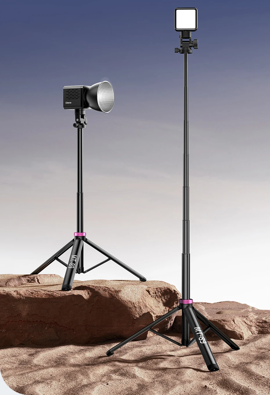 Quick-Release Light Stand Ground Tripod Stand for with Cold Shoe Mount Max Load