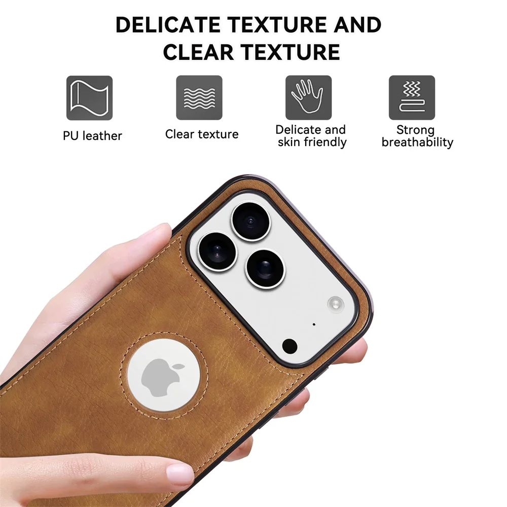 Ultra Thin Slim Business PU Leather Phone Case with Logo Display