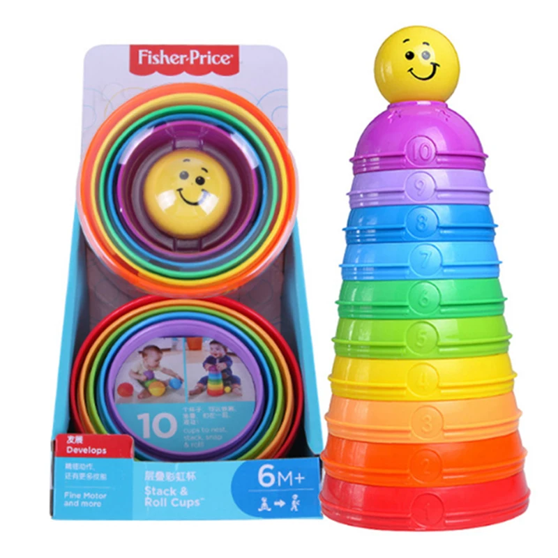 Baby Stacking Cup Early Educational Toy Rainbow Stack Tower Number Sorting Game Fine Motor Skills Montessori Sensory Toddler Toy