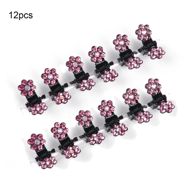 Crystal Rhinestone Flower Hair Claws Clamps Hairgrip Accessories Hairpins Hair Clips Jewelry for Women Bridal Kids Girl