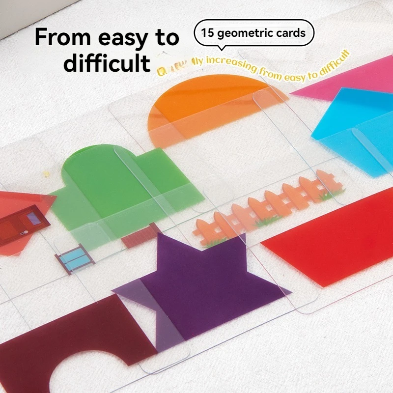Geometric Playhouse Puzzle Board for Kids - Enhance Spatial Thinking and Imagination