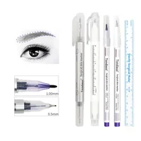 1Set Sterilized Tattoo Marker Pen Surgical Skin Microblading Positioning Tool with Measuring Ruler Permanent Makeup Accessories 1