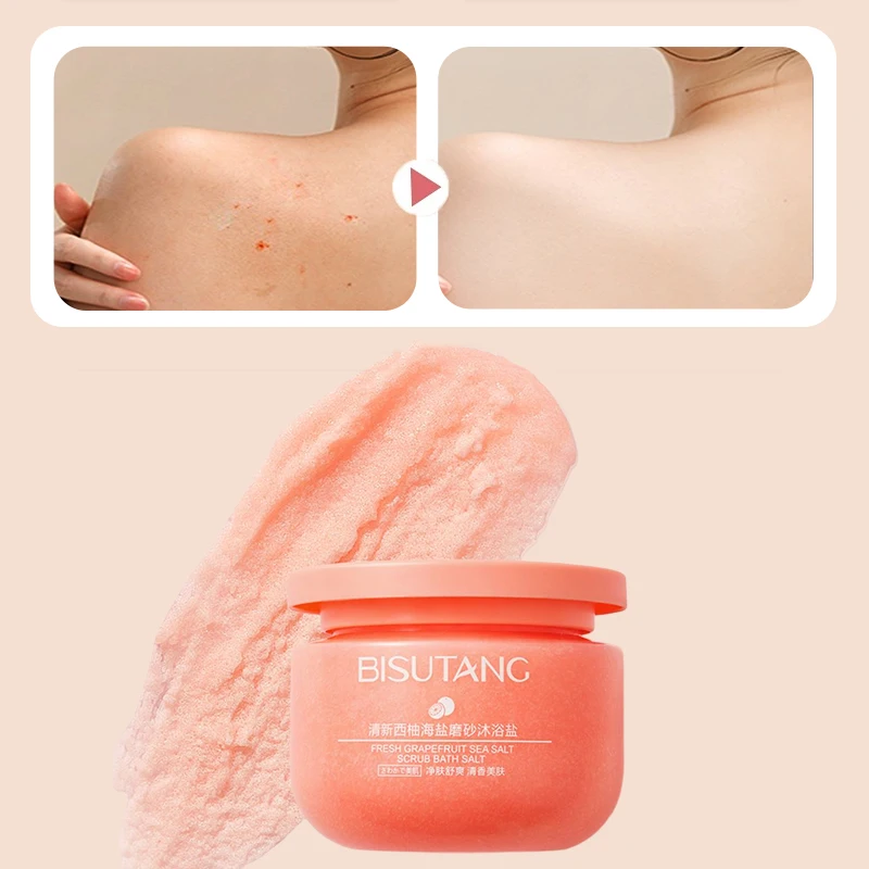 

300g Sea Salt Body Scrub Bath Salt Deep Cleaning Exfoliating Whitening Repairing Pores Moisturizing Body Brightening Body Care
