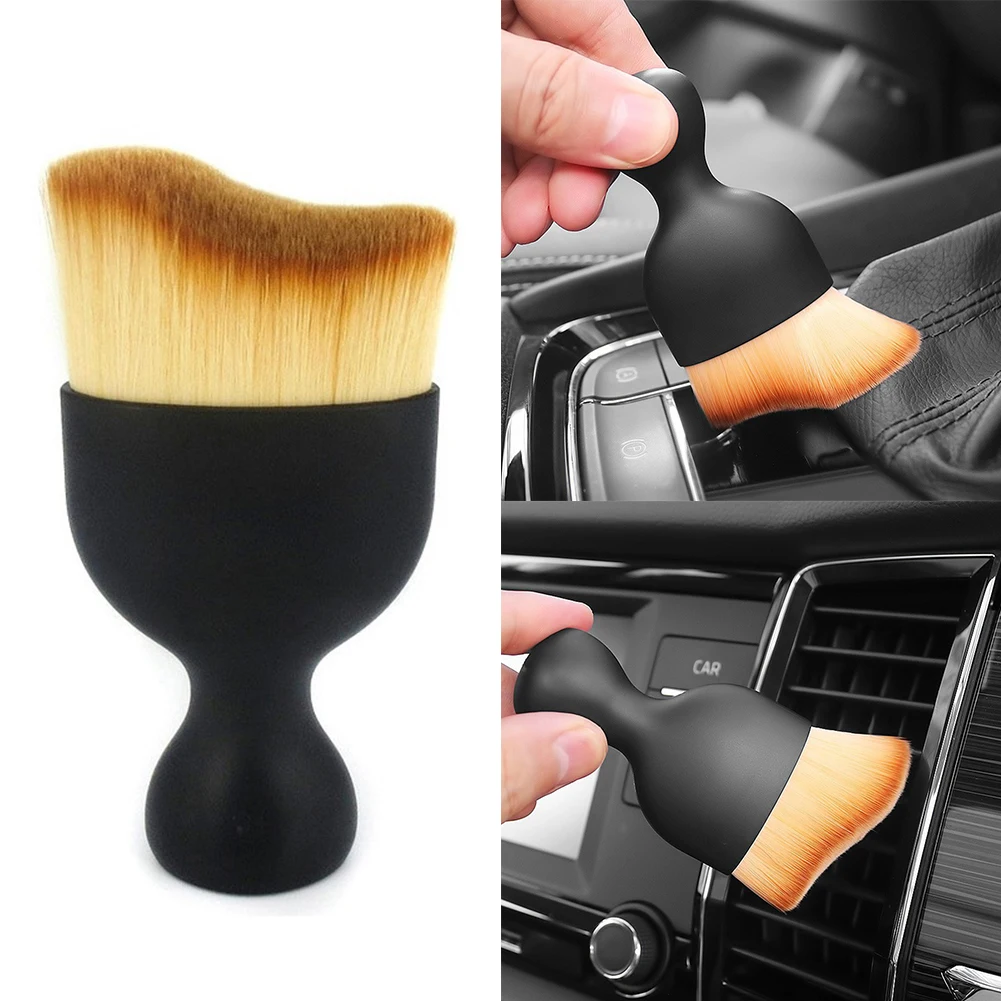 

Brand New Soft Brush Cleaning About 10*5cm Automotive Care Black Car Removal Tool Cleaning Brush Nylon Soft Car