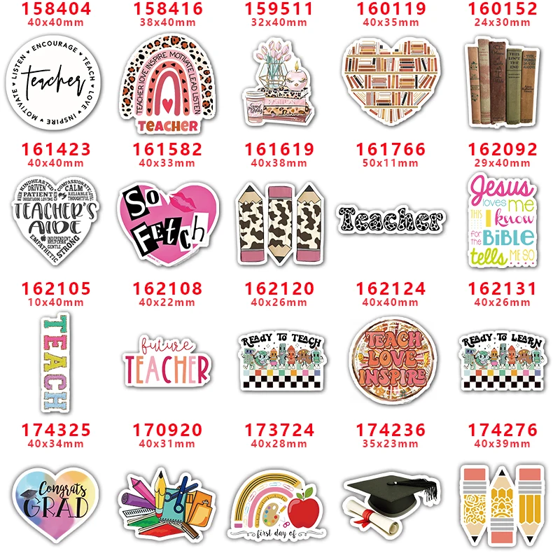 DIY Craft Supplies Cartoon Character Back To School Printed Flat Back Planar Resins 10 Pieces. PR130022