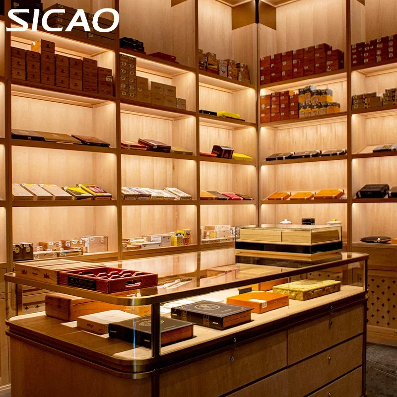 Design Cigar Room Humidifier Refrigerated Fridge Humidor Showcase Abinet Intelligent Humidity Temperature Control