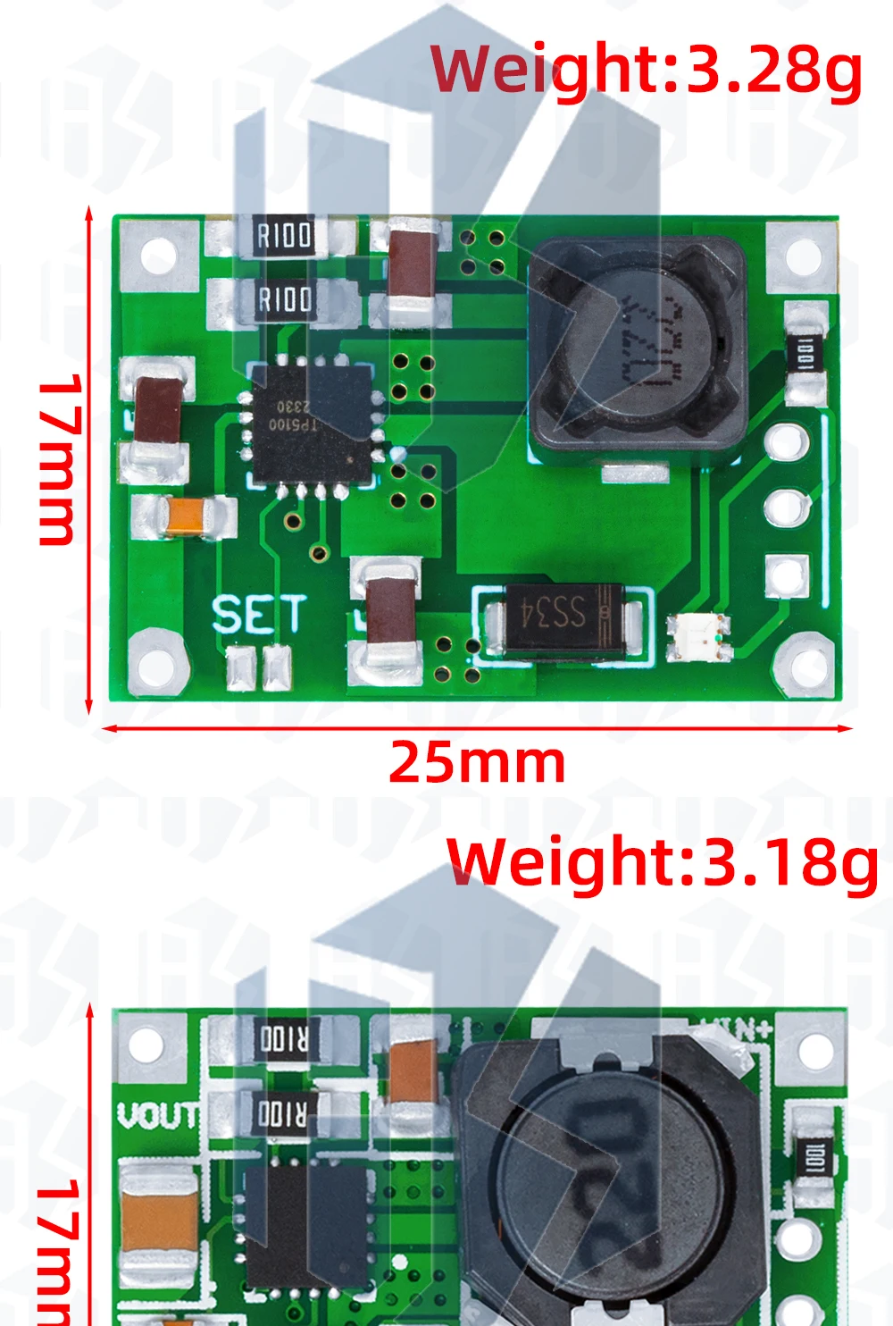 TP5100 Doppel-Einzel-Lithium-Batterie-Lademanagement Kompatibel 2A Wiederaufladbare Lithiumplatte – Detail 8