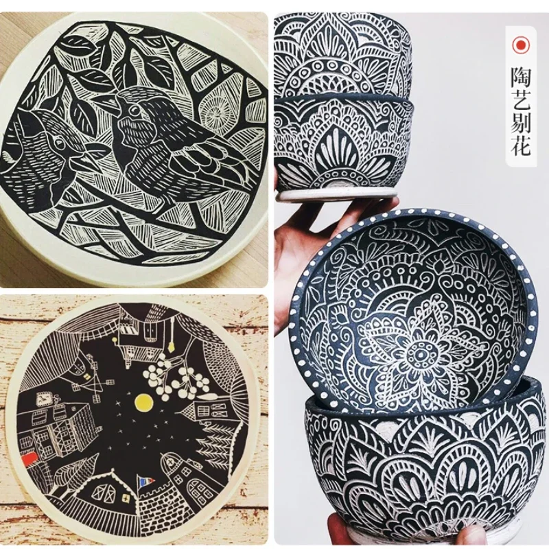 Stainless Steel Wood Carving Tools for Clay Sculpture and Polymer Cutting