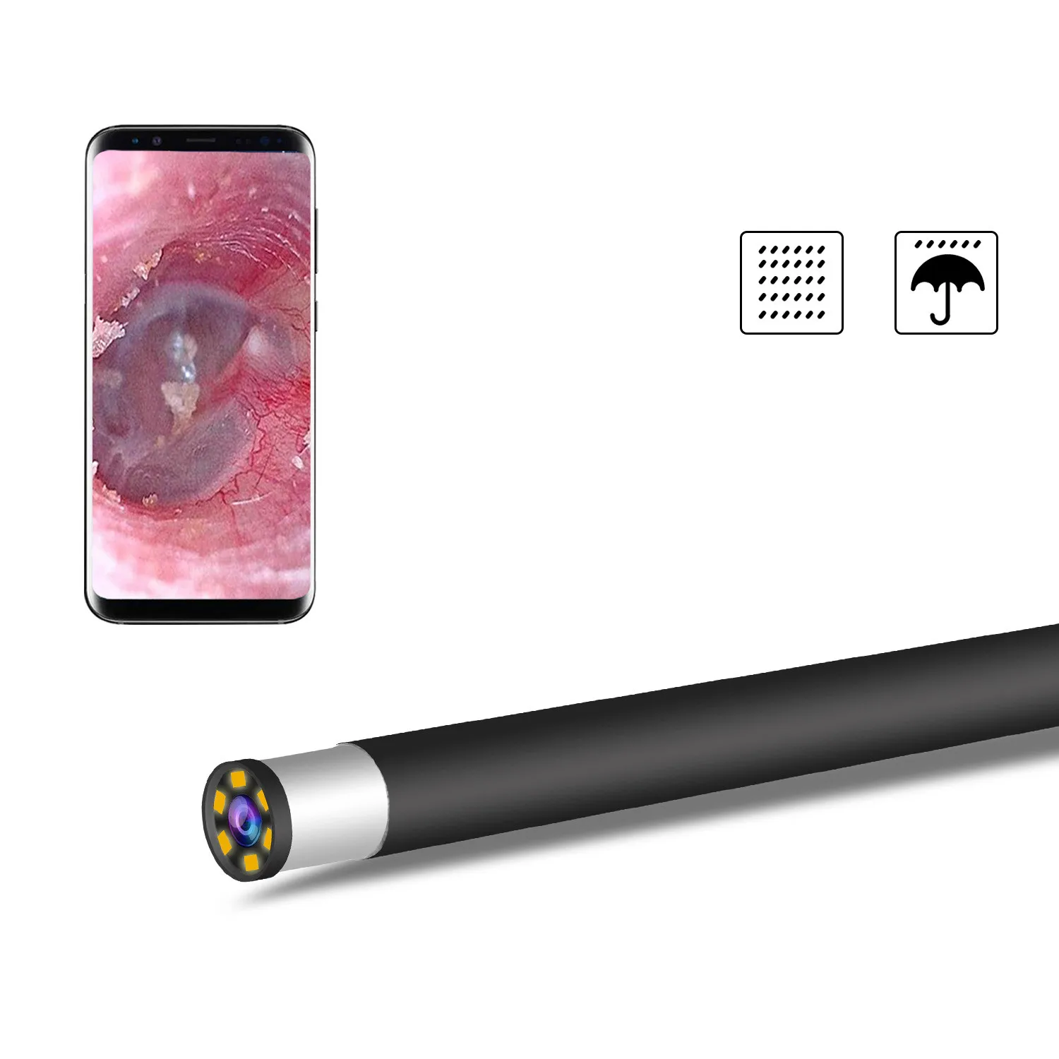 5.5mm Wired Endoscope Camera For Vagina Cervical Inspetion USB/Type-C 3 IN 1 USB Cam IP67 Waterproof 6 Adjustable LEDs 4