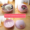 Cat Bed Detachable Natural felt Cat Bed Breathable Cat Cave Dark Gray Cat Bed House With Cushion for Pets Cats Pet Accessories 3