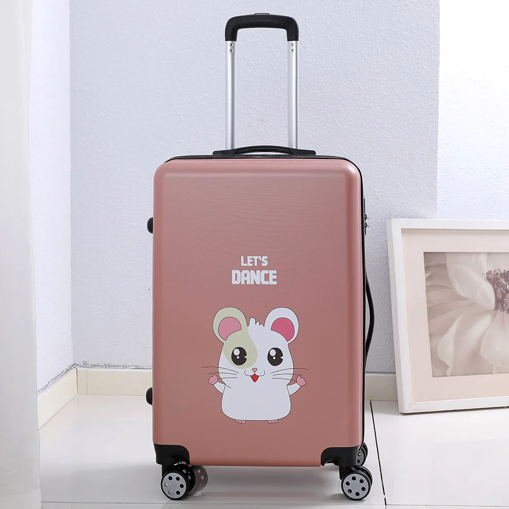 Vintage Travel Suitcases Set 22 24 26 28 20 Inch Cabin Suitcase Rolling  Luggage Pink Cartoon Valise Trolley With Wheels Case - AliExpress