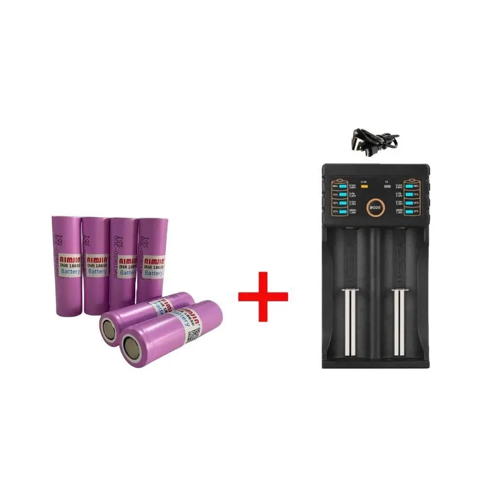 INR18650 30Q 3.7V 3.0Ah+charger flashlight lithium-ion charging battery flashlight charging treasure small fan toy