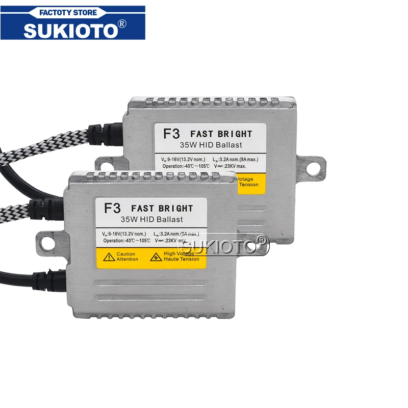 Комплект ксеноновых фар SUKIOTO 55 Вт 5500K H7 H1 H3 H9 H11 HB3 HB4 9012 D2H 12 В |