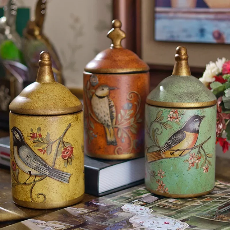 Vintage Ceramic Kitchen Storage Jars - Retro Tea and Candy Containers