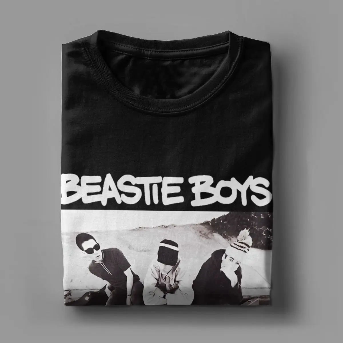Men T-Shirts Beastie Boys Leisure Pure Cotton Tees Short Sleeve T Shirt O Neck Clothing 4XL 5XL 6XL - 5