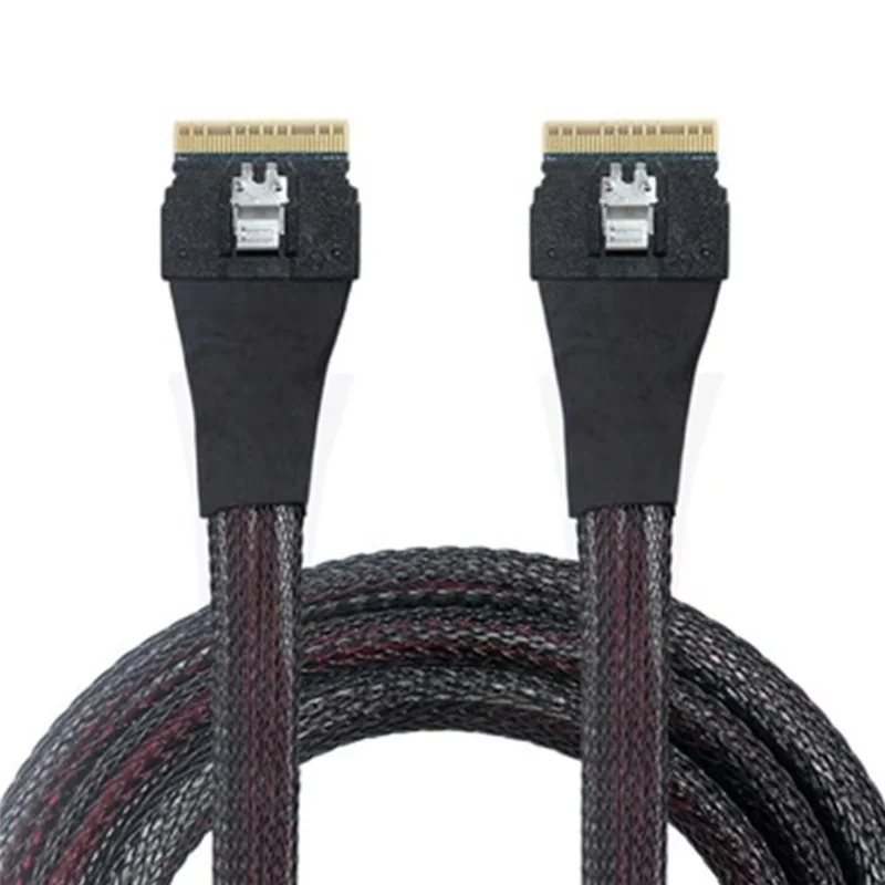 서버 컨트롤러 커넥터용 연장 케이블 50Cm SFF 8654 8I 남성 - SFF-8654 SAS4.0 74핀