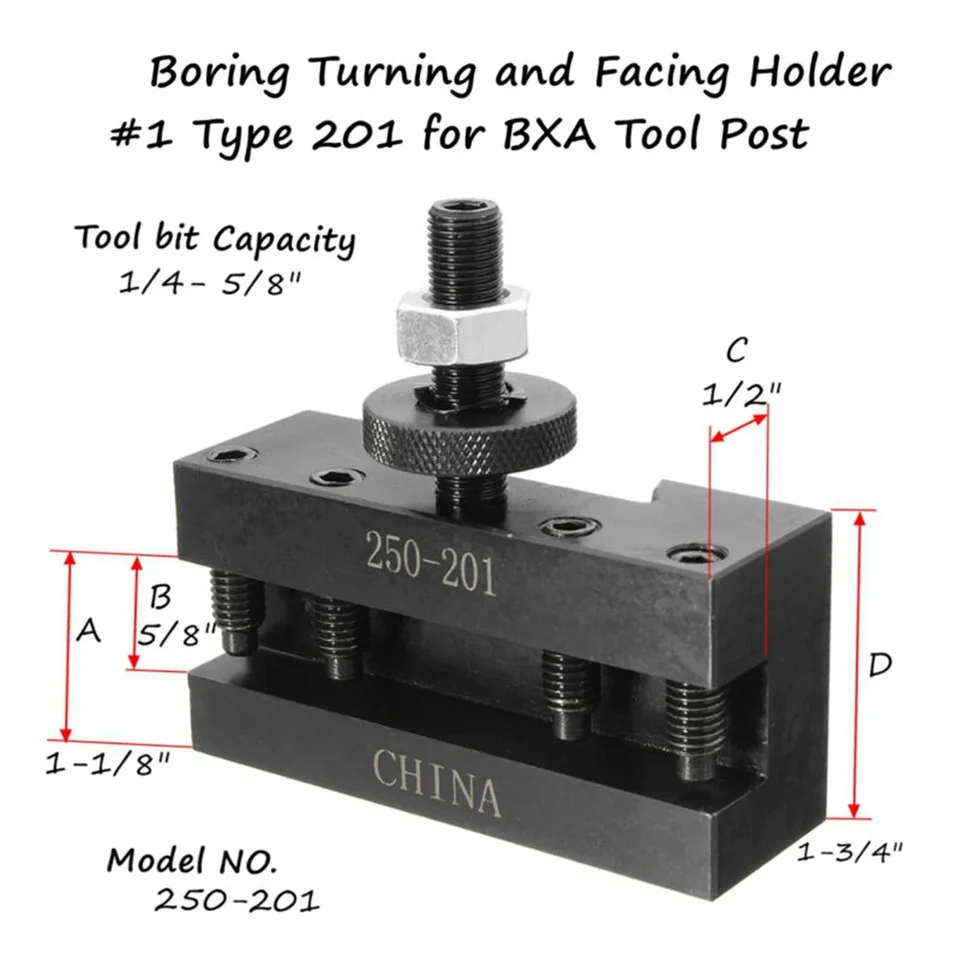 5-Pack BXA 250-201T Oversize 3/4" Turning Tool Holders For CNC Lathe (10-15)