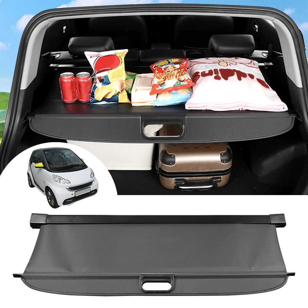 Car Rear Trunk Cargo Cover For Benz Smart 451 Fortwo 2009-2014 453 Fortwo 2015-19 Curtain Trunk Partition Security Shield Screen