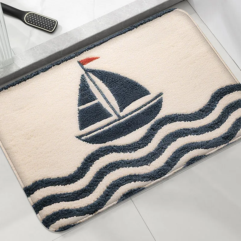 Seaside Series Modern Decorative Bathroom Anti-Slip Floor Mat